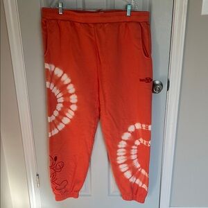 Disney Orange Tie-Dye Joggers